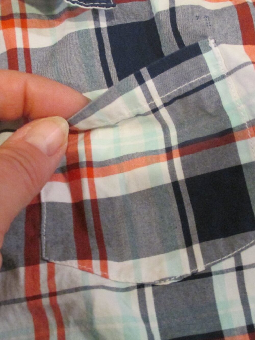 Child of Mine Carters Button Up Dress Shirt Boys 5T Blue White Short Sleeve Top - Picture 2 of 4